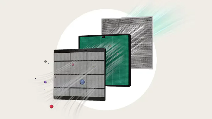 V Filter 3-Stage Filtration — LG PuriCare WallFit Air Purifier