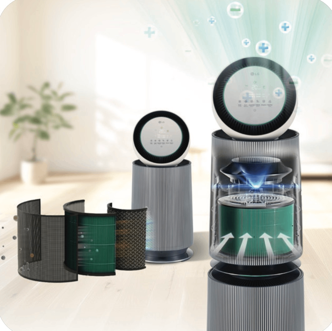 Multi-Filtration System with UVnano — LG PuriCare 360° Alpha Pet