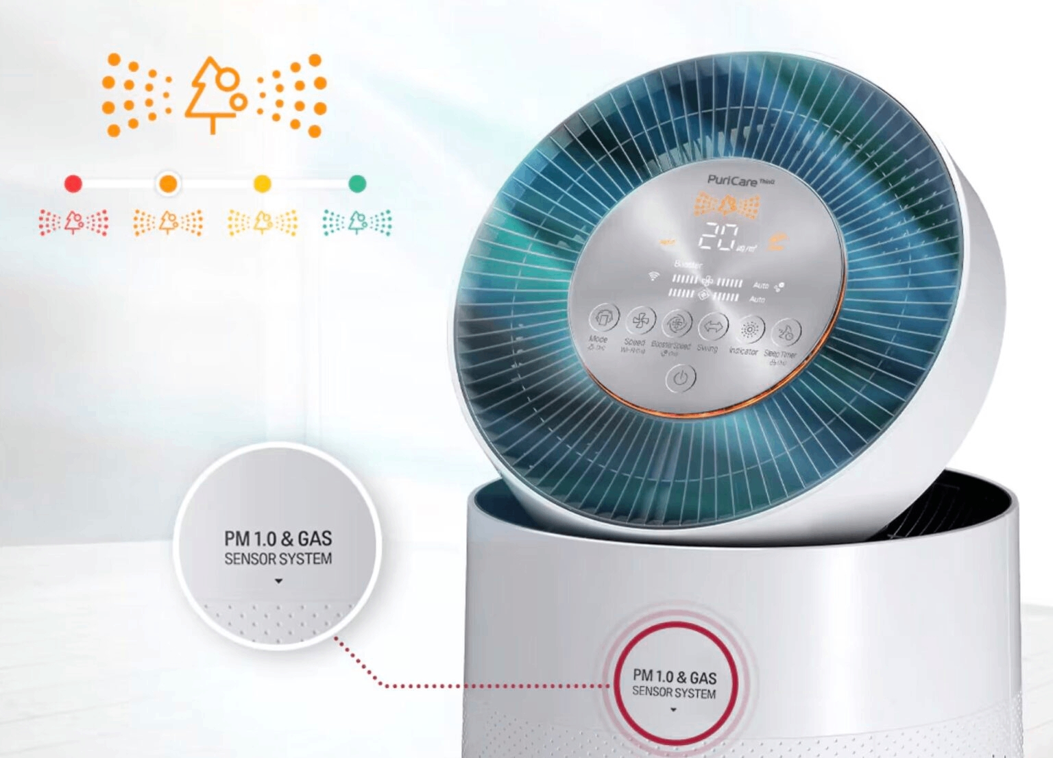 Smart Sensor & Indicator — LG PuriCare 360° Air Purifier